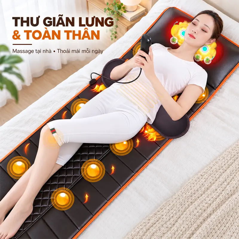 Hỗ trợ massage vùng lưng và cơ thể sau thời gian làm việc kéo dài